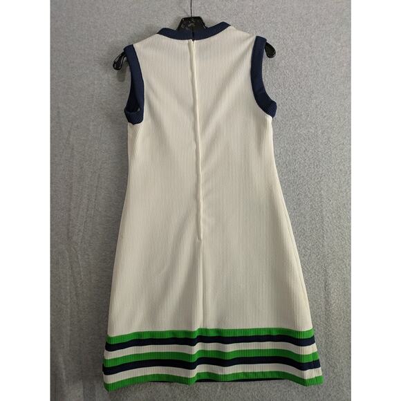 Jerell of Texas Knit Dress Women's XS White Rib Knit Vintage Y2k 70's Mini Dress - Picture 6 of 12